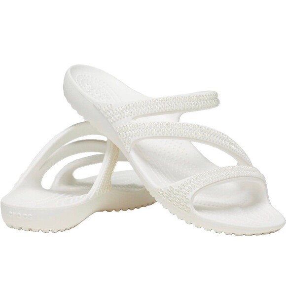 CROCS Shoes - Crocs Kadee II Jewels Strappy Diamante White Sandals Women's Size 9 New